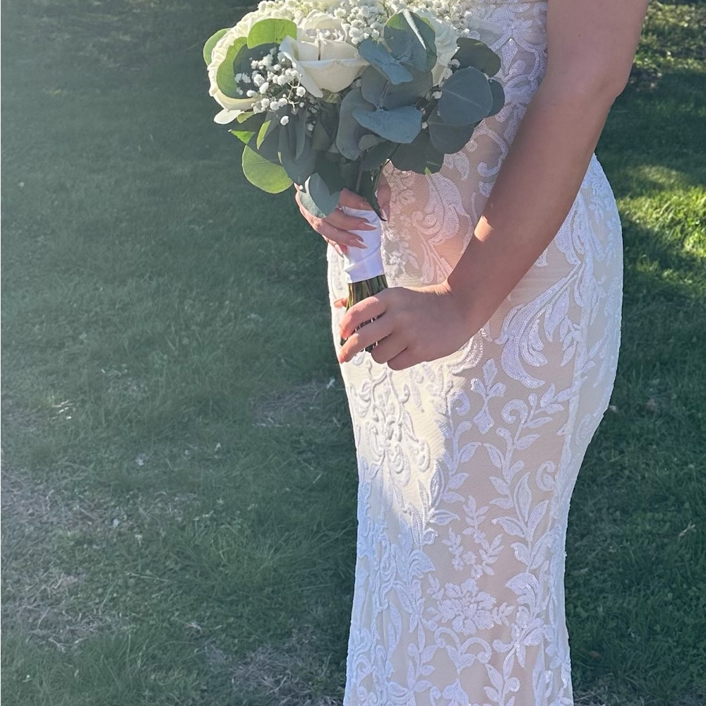 Windsor White Lace Prom Dress